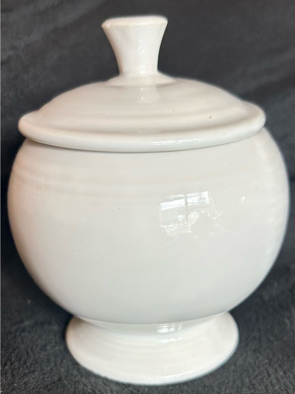 Fiestaware White Glazed Lidded Sugar Jar